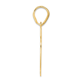 14k Yellow Gold Polished Block Number 76 Pendant