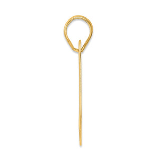 14k Yellow Gold Polished Block Number 80 Pendant