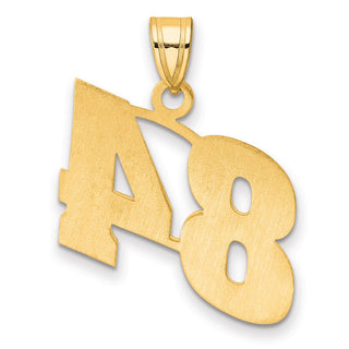 14k Yellow Gold Polished Block Number 84 Pendant