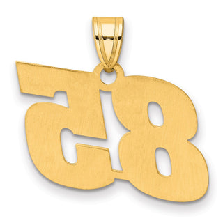 14k Yellow Gold Polished Block Number 85 Pendant