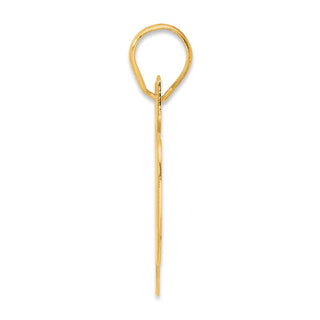 14k Yellow Gold Polished Block Number 86 Pendant