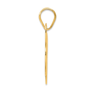 14k Yellow Gold Polished Block Number 88 Pendant