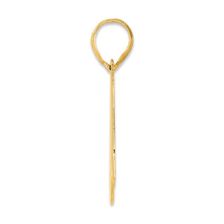 14k Yellow Gold Polished Block Number 91 Pendant