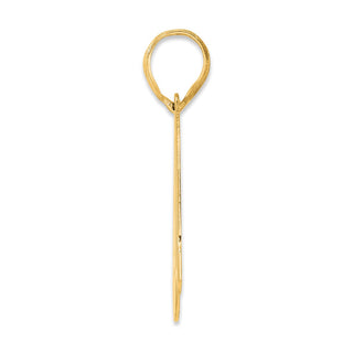 14k Yellow Gold Polished Block Number 91 Pendant