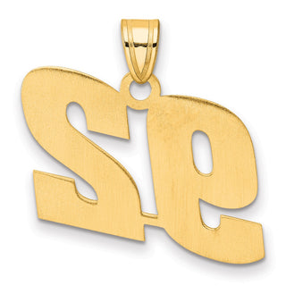 14k Yellow Gold Polished Block Number 92 Pendant
