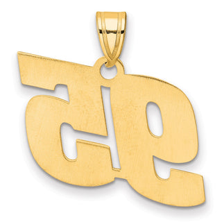 14k Yellow Gold Polished Block Number 95 Pendant