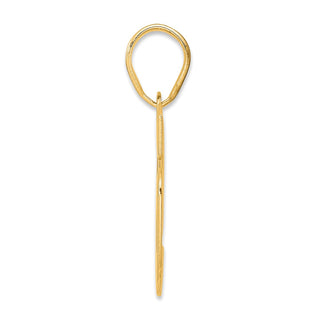 14k Yellow Gold Polished Block Number 96 Pendant