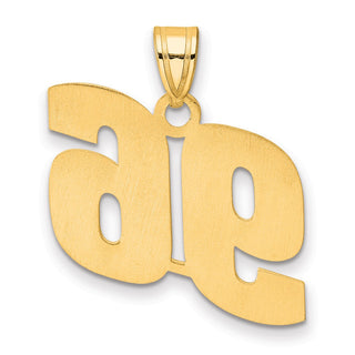 14k Yellow Gold Polished Block Number 96 Pendant