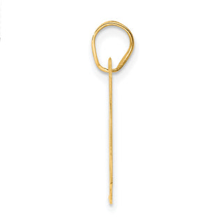 14k Yellow Gold Polished Block Number 97 Pendant
