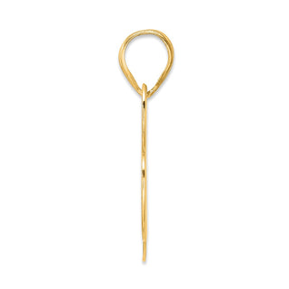 14k Yellow Gold Polished Block Number 98 Pendant