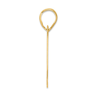 14k Yellow Gold Polished Block Number 99 Pendant