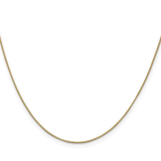 13" 14K Yellow Gold 13 inch .7mm Box with Lobster Clasp Chain