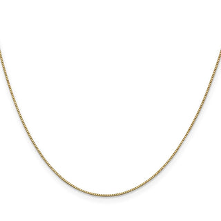 14" 14K Yellow Gold 14 inch .7mm Box with Lobster Clasp Chain
