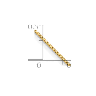 16" 14K Yellow Gold 16 inch .7mm Box with Lobster Clasp Chain