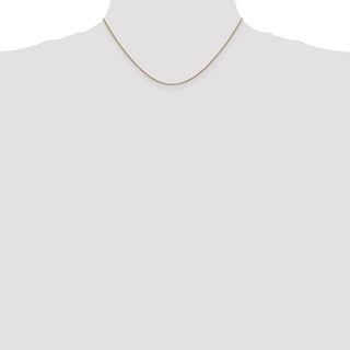16" 14k Yellow Gold .9mm Box with Lobster Clasp Chain Necklace