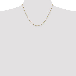 18" 14k Yellow Gold .9mm Box with Lobster Clasp Chain Necklace