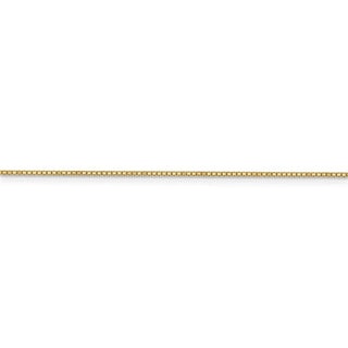 24" 14k Yellow Gold .9mm Box with Spring Ring Clasp Chain Necklace