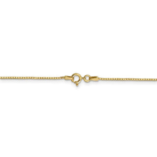 20" 14k Yellow Gold .9mm Box with Spring Ring Clasp Chain Necklace