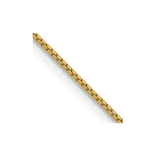 28" 14k Yellow Gold .9mm Box with Spring Ring Clasp Chain Necklace