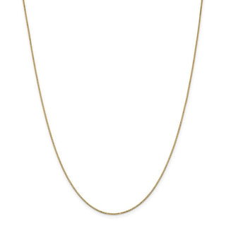 28" 14k Yellow Gold .9mm Box with Spring Ring Clasp Chain Necklace