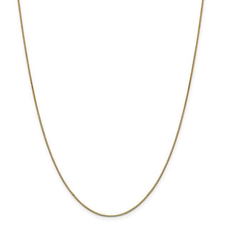 14" 14k Yellow Gold .9mm Box with Lobster Clasp Chain Necklace