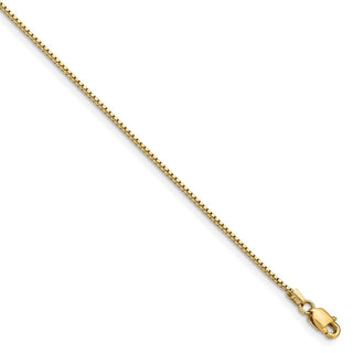 9" 14k Yellow Gold .95mm Box Chain Anklet