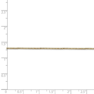 14" 14k Yellow Gold 1mm Box Chain Necklace