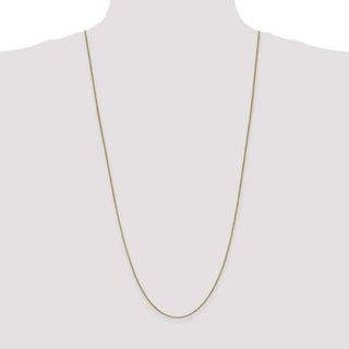 30" 14k Yellow Gold 1mm Box Chain Necklace