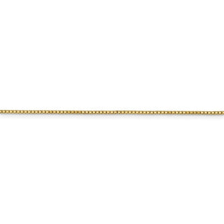 9" 14k Yellow Gold 1.05mm Box Chain Anklet