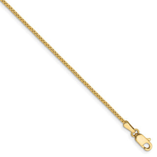 7" 14k Yellow Gold 1.1mm Box Chain Bracelet