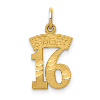 14k Yellow Gold Sweet 16 Charm C1004