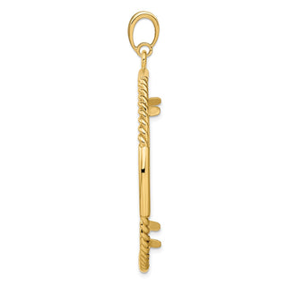 14k Yellow Gold 39.5mm Quadruple Twist & Bright Prong Coin Bezel Pendant - Fits 4 Ducat