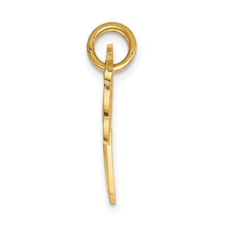 14k Yellow Gold Heart w/A Key Charm