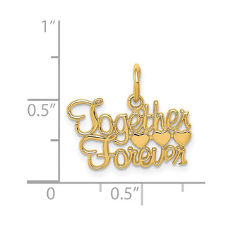 14k Yellow Gold Together Forever Charm