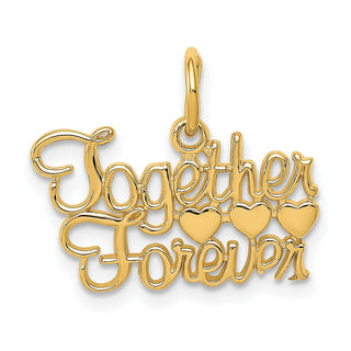 14k Yellow Gold Together Forever Charm
