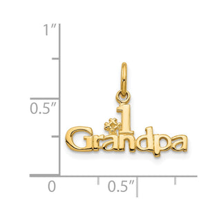 14k Yellow Gold #1 Grandpa Charm