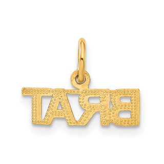 14k Yellow Gold Polished Brat Charm