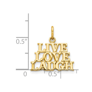 14k Yellow Gold Talking - Live Love Laugh Charm