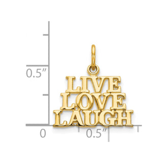 14k Yellow Gold Talking - Live Love Laugh Charm