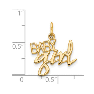 14k Yellow Gold Baby Girl Charm C1068