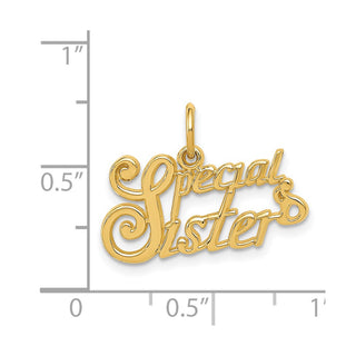 14k Yellow Gold Special Sister Charm C1069
