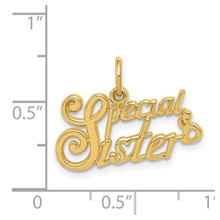 14k Yellow Gold Special Sister Charm C1069