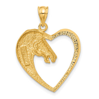 14k Yellow Gold Horse Pendant C107