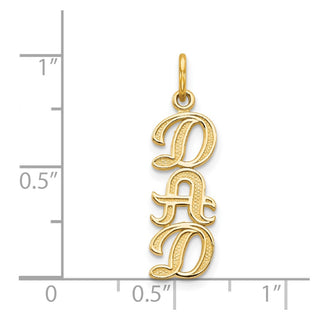 14k Yellow Gold Dad Charm
