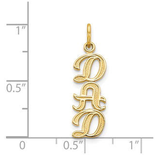 14k Yellow Gold Dad Charm