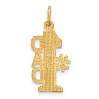 14k Yellow Gold #1 Dad Charm C1071