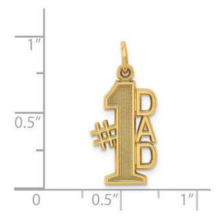 14k Yellow Gold #1 Dad Charm C1071