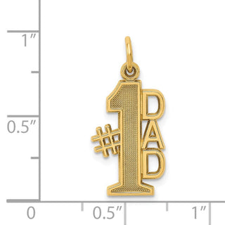 14k Yellow Gold #1 Dad Charm C1071