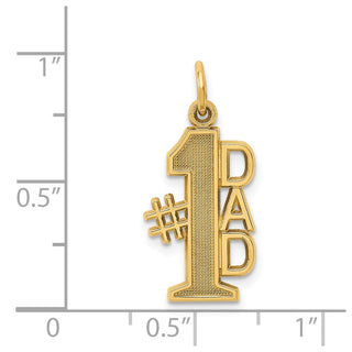 14k Yellow Gold #1 Dad Charm C1071