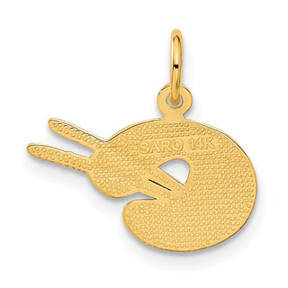 14k Yellow Gold Artist Palette Charm